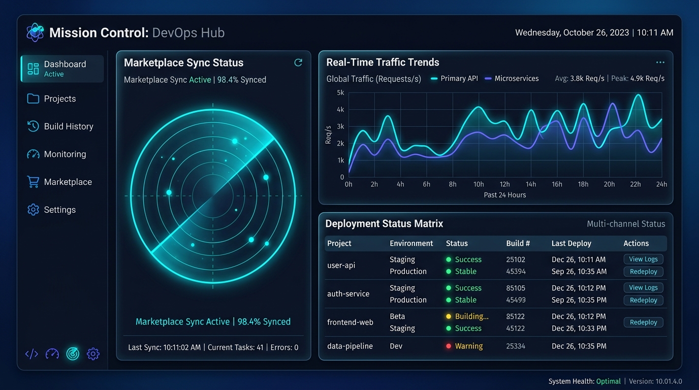 Mission Control admin panel
